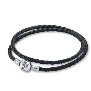 ❤️Authentic pandora leather bracelet -Black